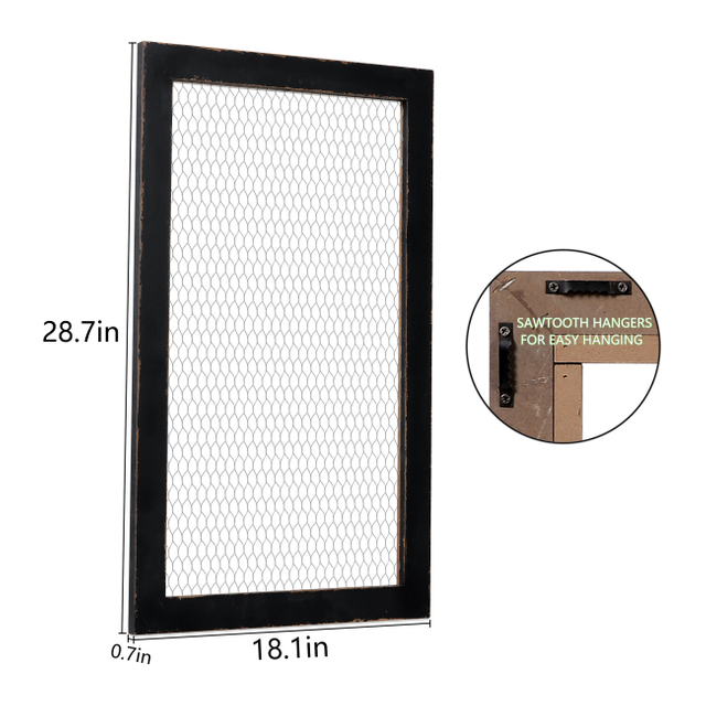 Farmhouse Memo Board Chicken Wire Frame, 18 × 29" Wall Grid